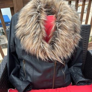 BB Dakota Black Faux Leather Jacket